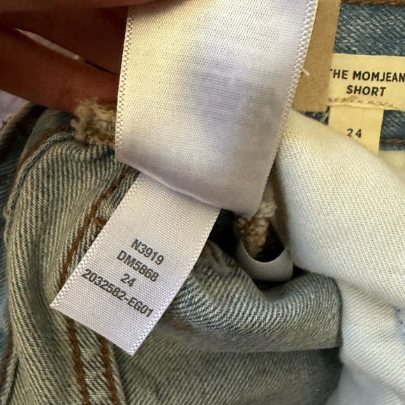 NWT MADEWELL Distressed The Mom Jean Short High-Waisted Cutoff - Picture 11 of 12
